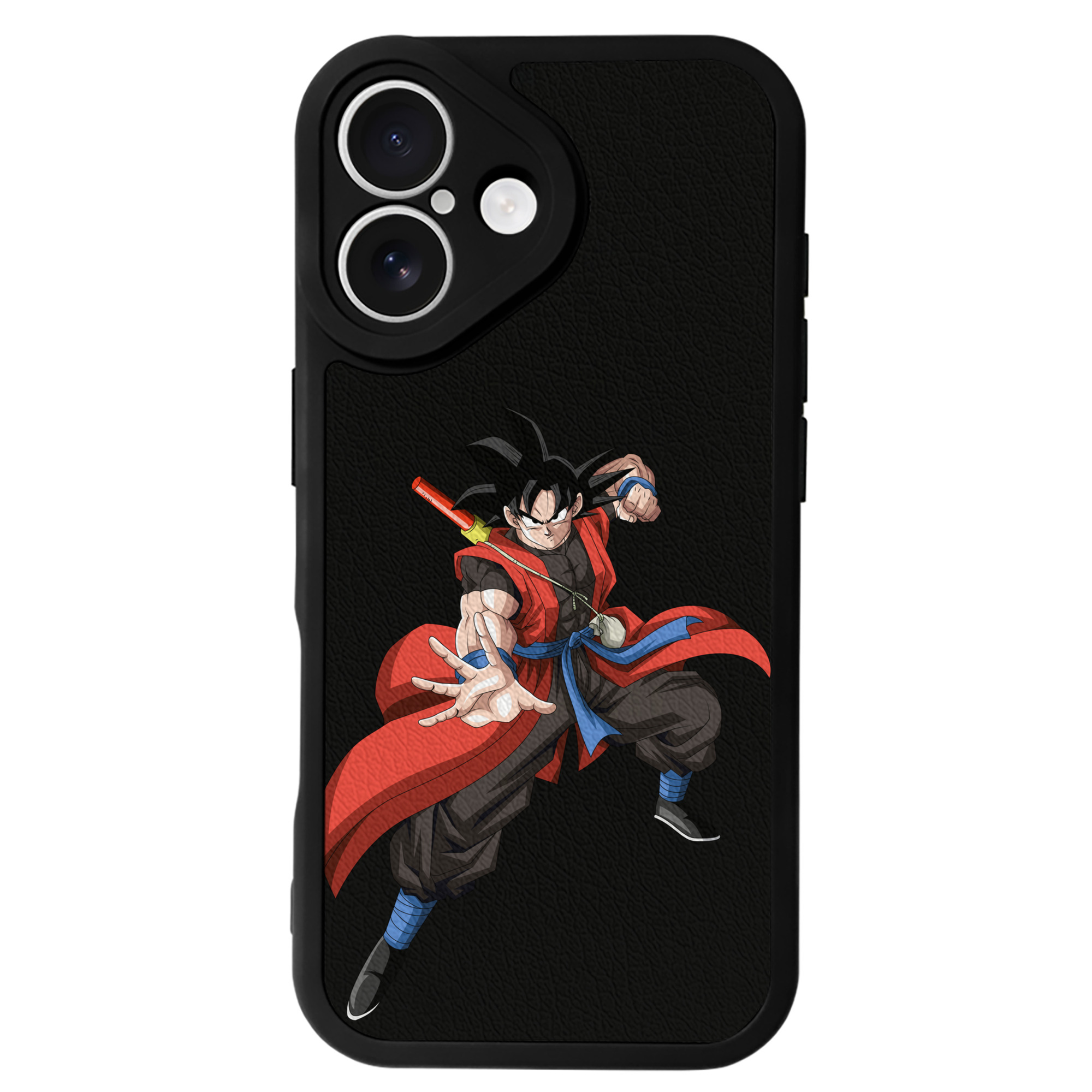 （画像用） ドラゴンボール 孫悟空（そん ごくう）Son Goku カカロット DRAGON BALL Kakarotto 【iPhone 16シリーズ対応】シリコンスマホケース（レザー調） 材質：シリコン